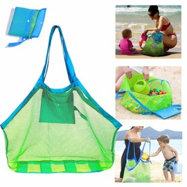 SupMLC Mesh Extra Large Beach Bags and Totes - Holds Toys, Towels, Sand Away - For Children's Toys, Market, Grocery, Picnic