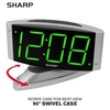 SHARP Home LED Digital Alarm Clock – Swivel Base -