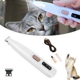 Belvedir Cat Grooming Trimmer, 35dB Low Noise Cordless Paw Clipper with LED