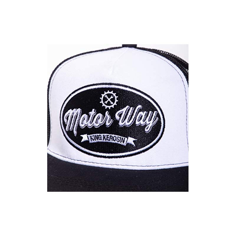 King Kerosin Men's Snapback Street Style Motor Way, black