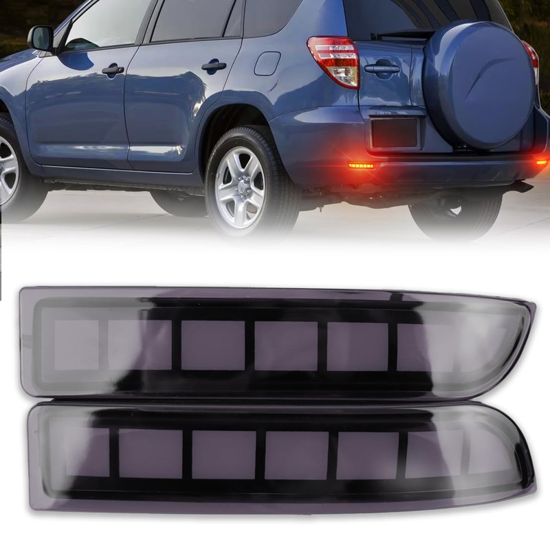 PGTOPONE Full LED Rear Bumper Reflectors Fog Brake Tail Light