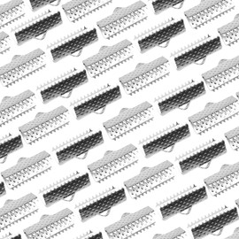 TOAOB 100 Pieces 16 mm Silver Tone Bands End Pieces Clasp for Bracelet Pliers Metal Claws for Jewellery Making for Adults Beginners