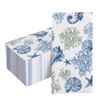 Livcoz 100 PCS Coastal Beach Paper Napkins, Coral Seahorse Conch