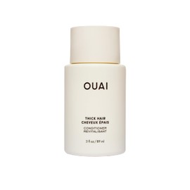 OUAI Thick Hair Conditioner Travel Size - Moisturising Conditioner for Dry, Frizzy Hair - Keratin, Marshmallow Root, Shea Butter and Avocado Oil - Paraben, Phthalate and Sulfate Free Hair Care - 89ml