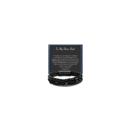 To My Dad Bracelets Father Daughter Black Braided Leather Bracelets Birthday Gifts Mens Leather Bracelets Gifts for Fathers Day Dad Gifts from Daughter Christmas Easter Gifts 9 Inches