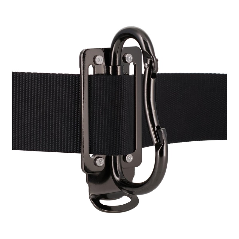 Sankyo Corporation DBLTACT Adjustable Carabiner Tool Holder Steel Gunmetal DT-THM-811G