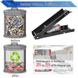 YYDS Can Crusher Foot,Heavy-Duty Can Crushers for Recycling,12 Oz. and 16 Oz.Aluminum Can Crusher,Effortless Plastic Bottle Crusher, for Recycling Aluminum Can,Plastic Bottle,Steel Cans
