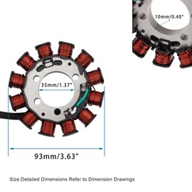 GOOFIT 12 Coil 4 Wire Motorcycle Magneto Stator Coil Ignition Generator Engine Accessories Replacement for XR150L 2015-2016 31120-KRH-781