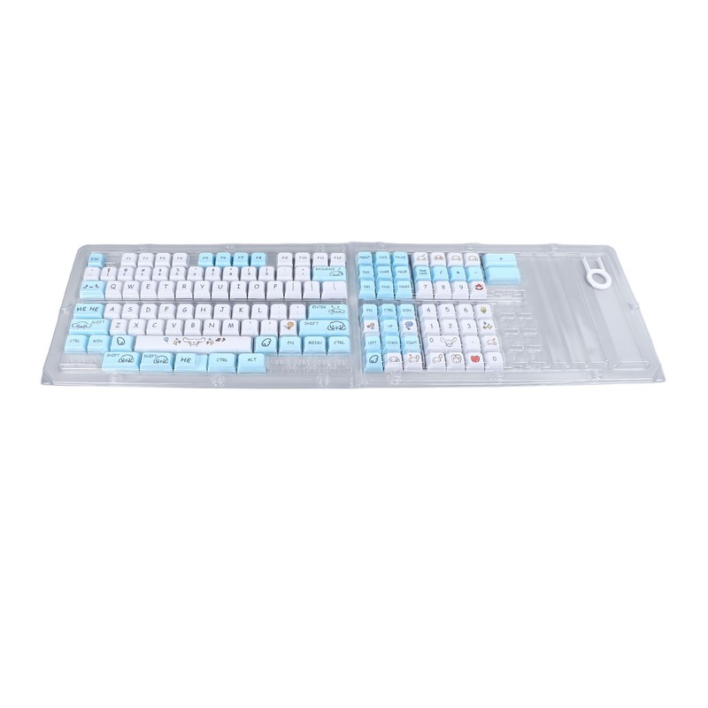 129 Keys Keycaps for XDA Height Accurate Keystrokes Blue White