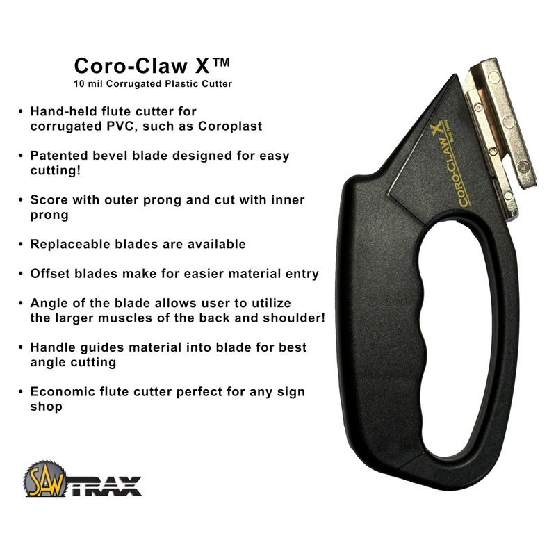 Saw Trax - Coro Claw X 10mm Corrugated Plastic Flute