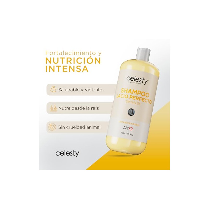 CELESTY | Shampoo sin Sulfatos y Parabenos - Shampoo Lacio