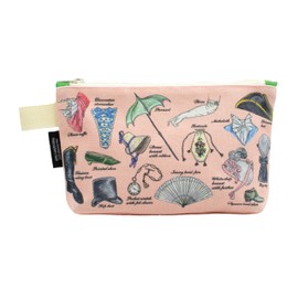 The Unemployed Philosophers Guild Georgian Fashion Bag - 9" Canvas Regency Themed Zipper Pouch for Pencils, Tools, Cosmetics, Toiletries and More