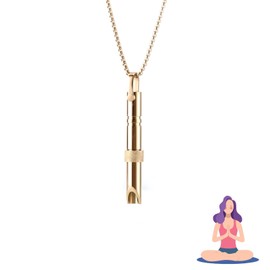 ALLGAYER Breathing Necklace for Anxiety,Meditation accessories,Breathing necklace, Portable Relaxation Devices for Stress Relief,Portable Stress Relief for Yoga,Anxiety,Focus(glod, count, 1)