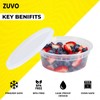 Zuvo Plastic Sauce Containers with Lids - 08 OZ (24