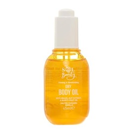 Sol Beauty Dry Body Oil Caramel Vanilla Brazil Nut Buriti Fruit Oil 45ml | Lightweight Moisturiser with Brazil Nut and Buriti Fruit Oil. Helps Firm and Moisture Skin. Vegan Friendly Formula