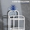 White 3-Tier Shower Soap Shampoo Bar Holder, Self Adhesive &