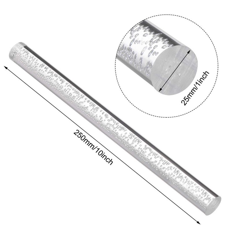 TA-VIGOR 1Pcs Clear Acrylic Round Rods 25mm Diameter 250mm Length