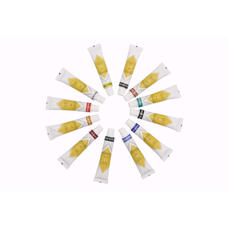 Artme Acrylic Paint Set, 12 x 12ml Tubes, Non-Toxic Rich