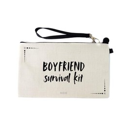 Gifts or Presents for Boyfriends, Boyfriend Survival Kit, Novelty Bag for Cosmetic Makup Bags, Pencil Case, Travel Organiser Zipper Pouch - cb1712