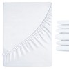 LuxClub Single Fitted Sheet Bedding with 45cm Depth, Extra Deep