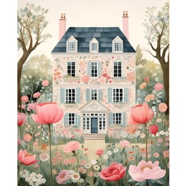 YALKIN Paint by Numbers Adults, Paint by Numbers, DIY Landscape with Brushes and Acrylic Paints, Hand Painted Oil Painting Canvas for Home Decor, Without Frame (40 x 50 cm)