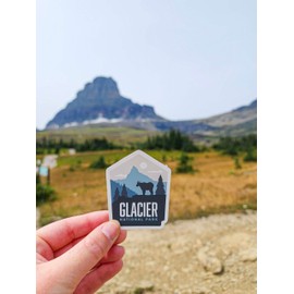 Vagabond Heart Glacier National Park Weatherproof Vinyl Sticker