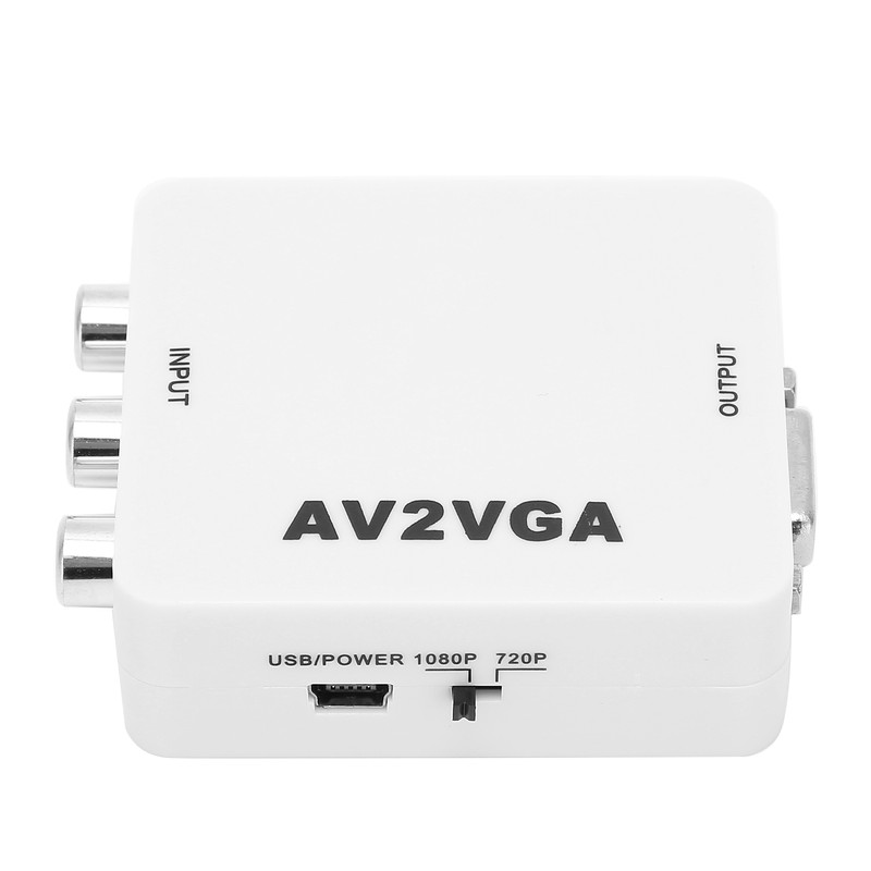 For AV to VGA Conveter Portable 1920x1080 HD AV2VGA Video