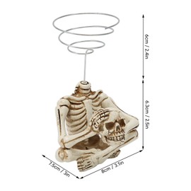 wfljl Skull Planter for Air Plants - Unique Resin Gothic Skeleton Holder & Tabletop Vase, Mini Plant Pot for Succulents, Cacti - Airplant Holder Indoor Decor