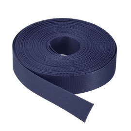 sourcing map Flat Nylon Webbing Strap 1 Inch 15 Yards Dark Blue for Backpack, Cargo Strap, Luggage-rack