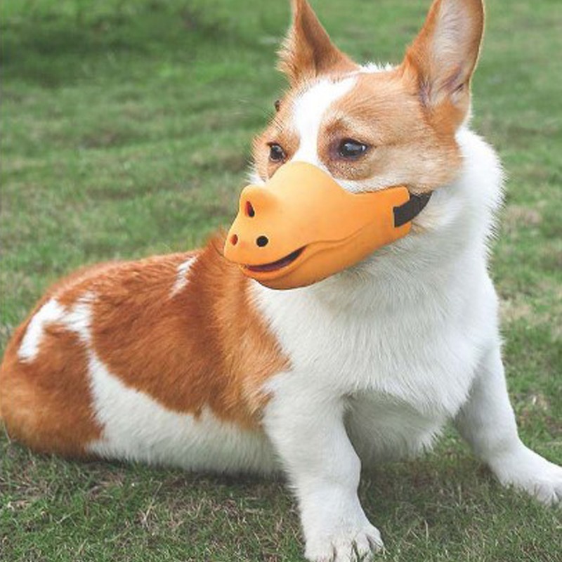 Dog Silicone Mouth Cover Bite and Bark Prevention Breathable Adjustable