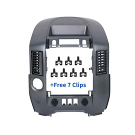 ECOTRIC Center Dash Instrument Panel Lid Compatible with 2004 2005 2006 Nissan Titan XE SE Armada SE Replace For 682578S800 (Clips Included Silver Gray W/o Speaker Bezel)