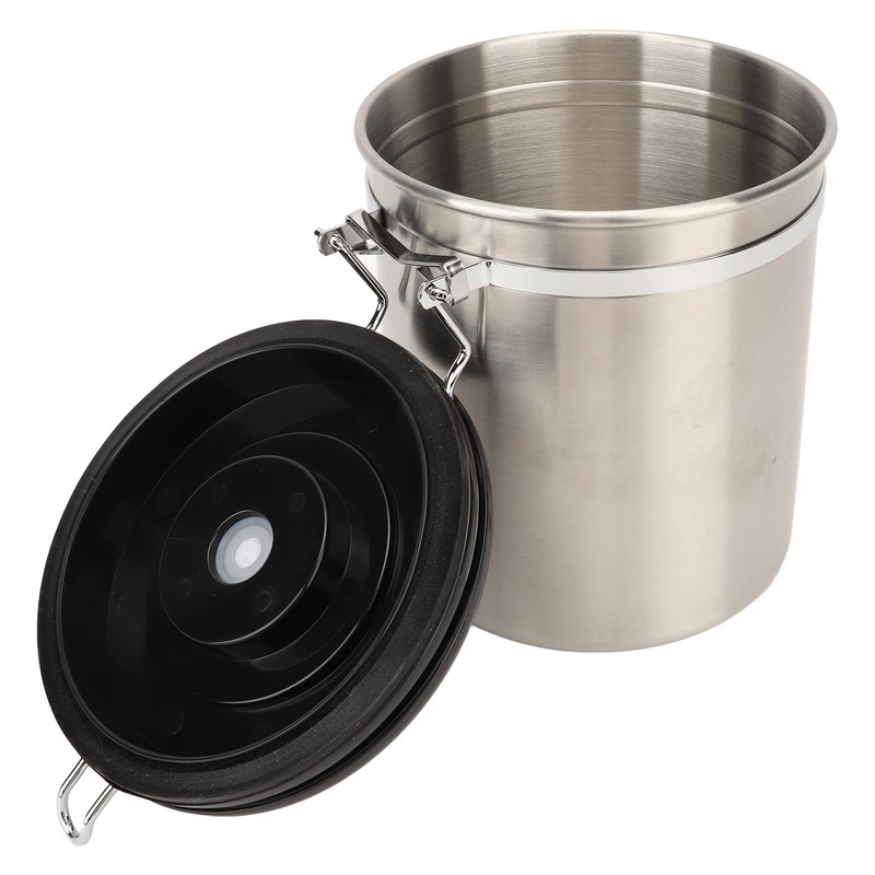 Airtight Stainless Steel Coffee Bean Container Coffee Canister Kitchen Food