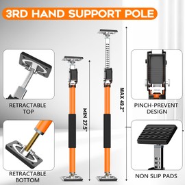 HOLOTHURIAN Cabinet Jack Support Pole, 27.5-49.2 inches Third Hand Tools Adjustable Support Pole, 3rd Hand Support System for Upper Cabinet Installation, 400 LB Capacity, 4-Pack