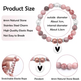 Mwphuy Bestie Gifts for Women Friendship Bracelets Friend Birthday Gifts for Female Friends Bestie Sister BFF Beaded Bracelet Long Distance Friendship Gift Christmas Graduation Gift for Her