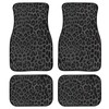 Suobstales Black Leopard Print Car Mats for Front Rear, 4