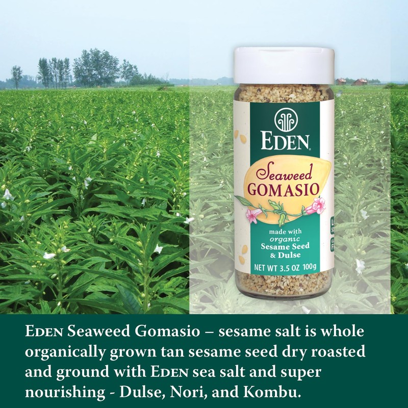 Eden Organic Seaweed Gomasio, 3.5 oz Galss Jar, Sesame Salt