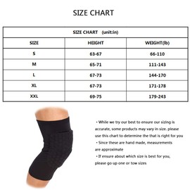 PISIQI Compression Collision Avoidance Knee Sleeve, 2 Sleeves, Black, L