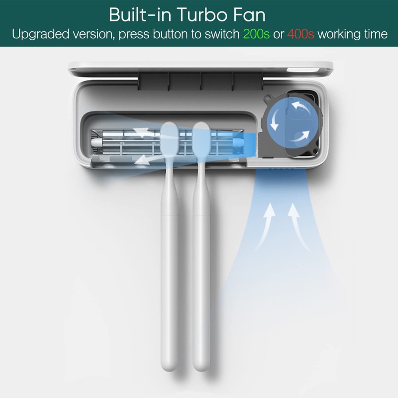 StarWin UV Toothbrush Dryer Holder, Fan Drying and Timer Function,