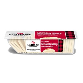 Cabot Cracker Cut Slices Cheese Seriously Sharp, Gouda, Pepper Jack - 7oz x 3 packs