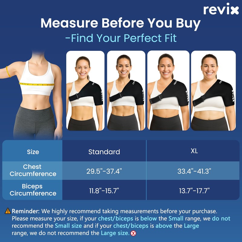 REVIX Shoulder Ice Pack Wrap for Rotator Cuff Cold Therapy,
