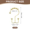 sourcing map 12Pcs Shower Curtain Hooks, Metal Double Glide Shower