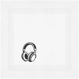 Azeeda 'Over-Ear Headphones' Cotton Napkin/Dinner Cloth (NK00045582)