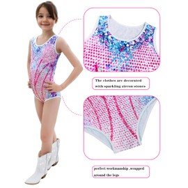 WISVGSJDK Girls Concert Outfit Little Kids Sparkles Diamond Bodysuit Fans Birthday Party Clothing 4-14 Years