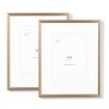 Opposite Wall Aluminium Metal Matted Picture Frames Set of 2, Frame 8x10 in. | 20x25 cm, Mat 5x7 in., Gold Sleek Matte, with Tabletop Easel and Hanging Fixtures, Perfectly Crafted for Picture, Poster, Photo and Collage Displays