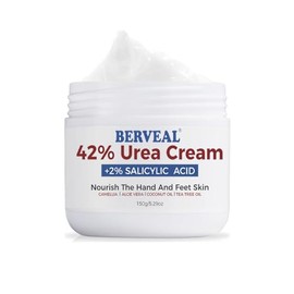 Crema de urea con 2% ácido salicílico para pies para talones secos agrietados, crema para el cuidado del talón 5.29 onzas (paquete de 1)
