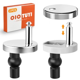 OioTuyi Set of 2 Toilet Seat Attachment for Toilet Seat, Hinges and Screws for Toilet Lid Attachment, Stainless Steel Toilet Seat Replacement Parts, Soft Close Toilet Seat Hinges, Toilet Lid Holder