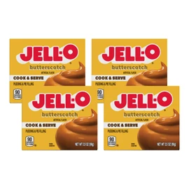 Jell-O, Cook & Serve, Pudding & Pie Filling, Butterscotch, 3.5oz Box (Pack of 4)