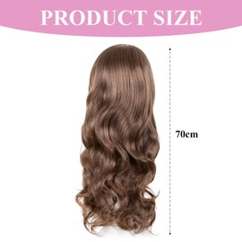 1 Pcs Brown Women's Wig Attractive 70cm Long Curls, Replaceable, Suitable For Fashion Costumes, Cosplay And Everyday Styling