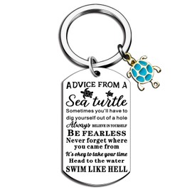 Womens Stocking Stuffers 2024 Sea Turtle Gifts For Women Turtle Keychain Gifts For Turtle Lovers Teen Girls Birthday Christmas Gift Stocking Stuffers For Adults Young Inspirational Friend Daughter