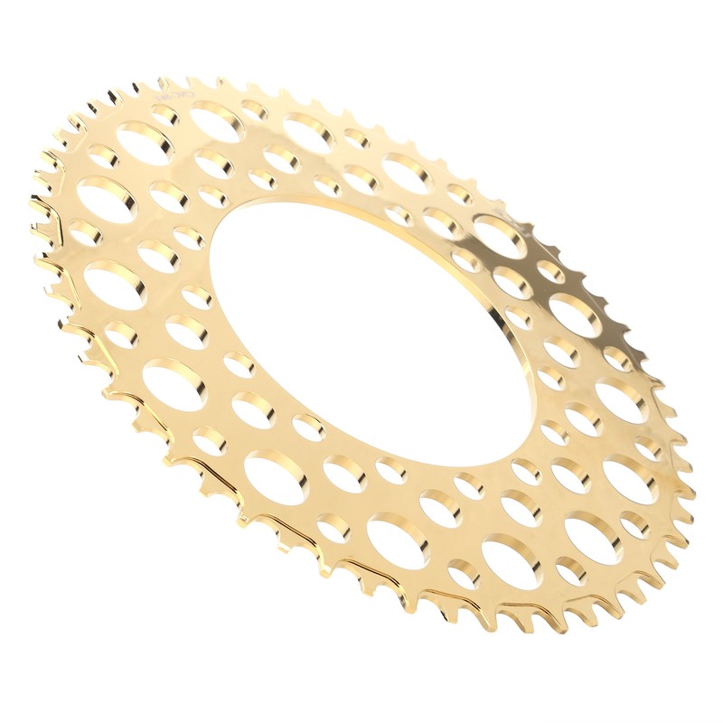 Folding Bicycle Chainwheel Smooth Fastness AntiCorrosion Wearproof Bike Chainring(Titanium Gold